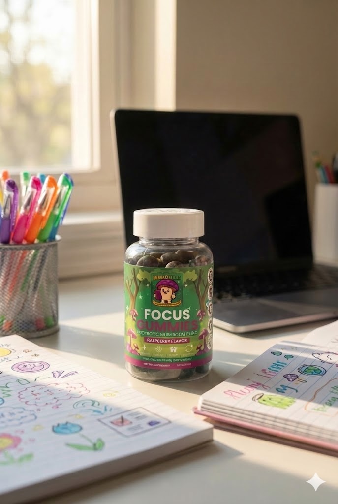 Mushroom Gummies for Focus | Raspberry | Mello Minis™