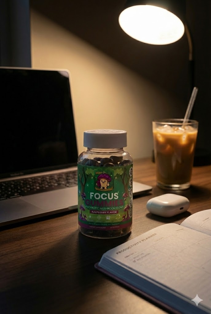 Mushroom Gummies for Focus | Raspberry | Mello Minis™